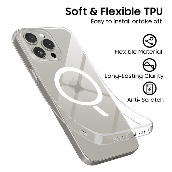 Tech-Protect FlexAir MagSafe Case for iPhone 15 Pro - Clear