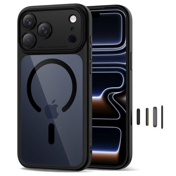 Tech-Protect Magpeak Magsafe CC Case for iPhone 17 Pro - Clear Black